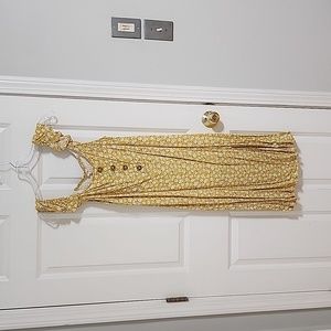 Large Flutter Sleeve Midi Dress